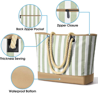 Oscaurt Strandtasche Damen Tote Bag wasserdicht XXL mit