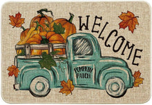 Artoid Herbst Fußmatte Kürbisse Lastwagen Dekor 40x60cm