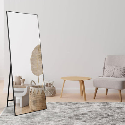 Großer Standspiegel 165x60cm – Schwarz, Wand & Stehspiegel