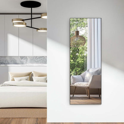 Großer Standspiegel 165x60cm – Schwarz, Wand & Stehspiegel