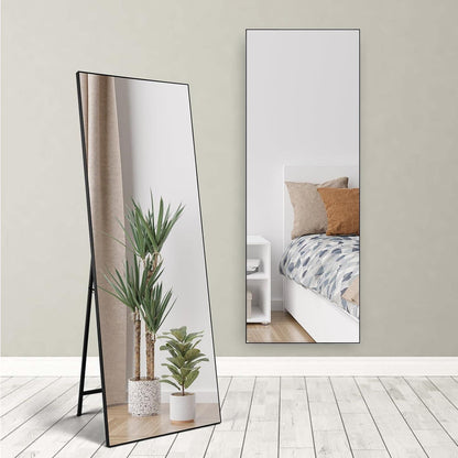 Großer Standspiegel 165x60cm – Schwarz, Wand & Stehspiegel