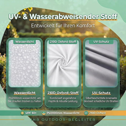 3x3m Faltpavillon wasserdicht mit 4 Seitenteilen – Partyzelt & Gartenpavillon