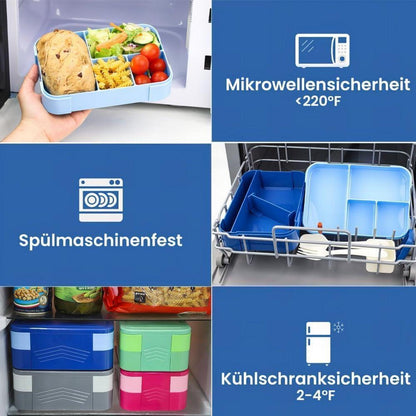 Bugucat Brotdose Kinder Lunchbox Auslaufsicher 1550ML 6