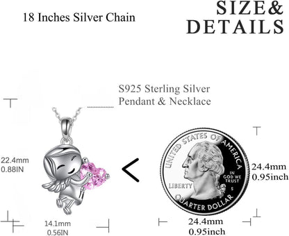 VONALA Sterling Silber Faultier Mädchen Kette Zirkonia Anhänger Halskette