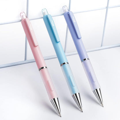 Pastell Druckbleistift Set mit Etui und 360 HB Bleistiftminen, 3 Stück 0,5 mm Minenbleistift, Radiergummis inklusive