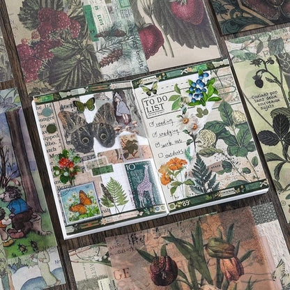 Vintage Scrapbook Set mit Notizbuch & Zubehör – DIY Geschenk