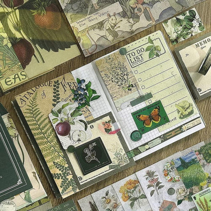 Vintage Scrapbook Set mit Notizbuch & Zubehör – DIY Geschenk