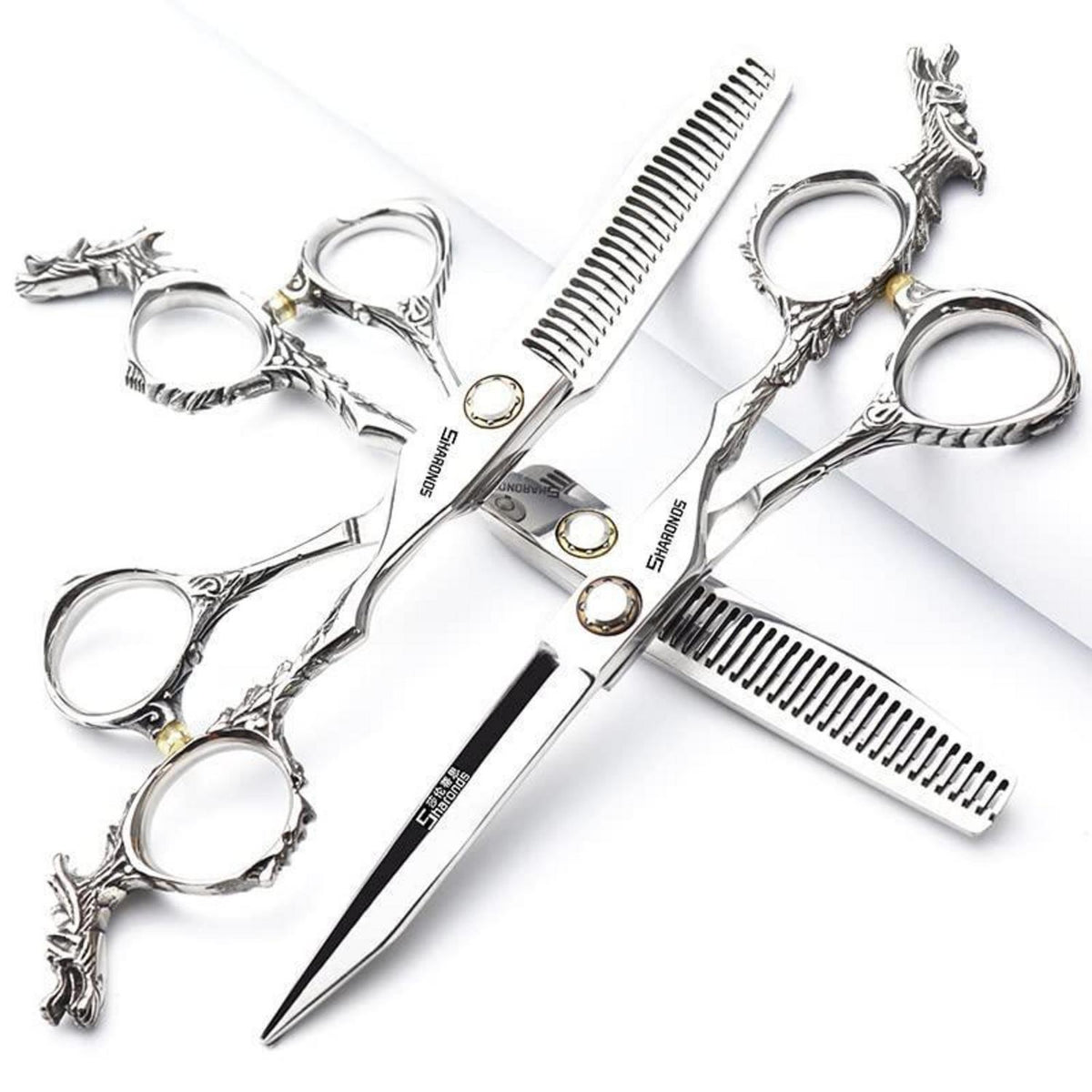Professionelle Friseurschere 6 Zoll Edelstahl 3-teiliges Set