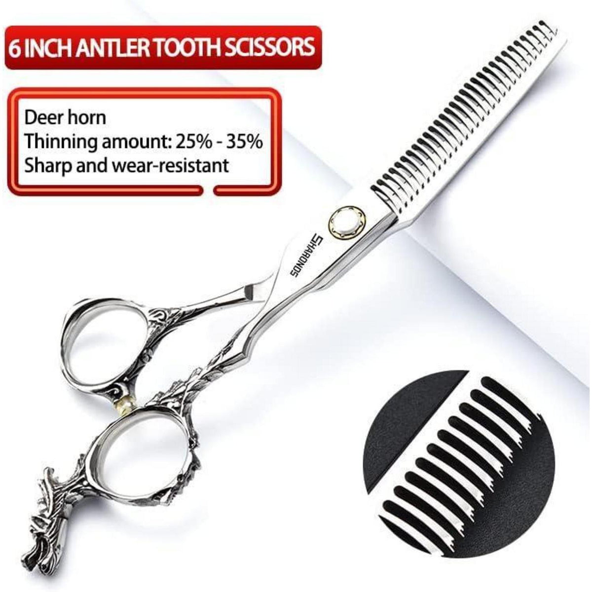 Professionelle Friseurschere 6 Zoll Edelstahl 3-teiliges Set