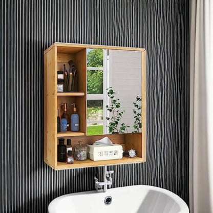 Bambus Badezimmerschrank mit