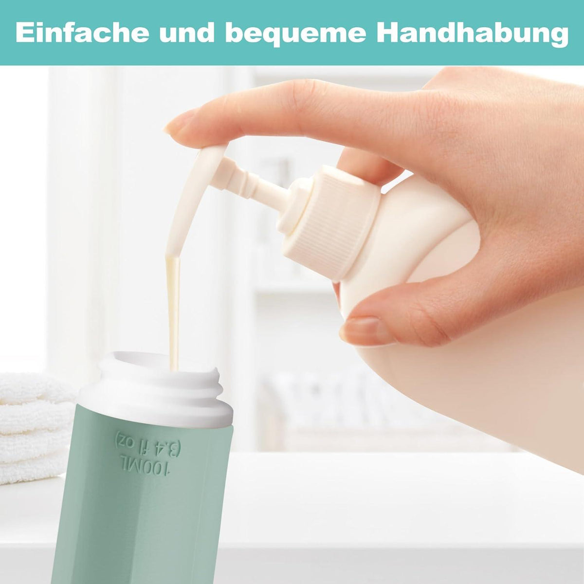 Opret 4x100ml Silikon Reiseflaschen Set BPA-frei Auslaufsicher