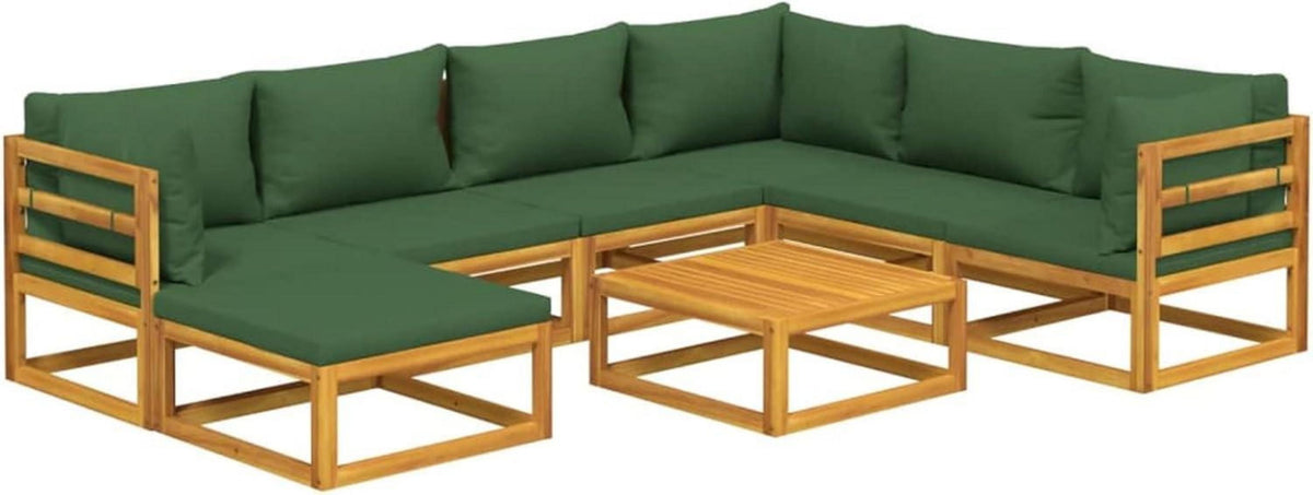 Outdoor Lounge Gartenmöbel-Set Holz 8-TLG Balkonmöbel Sitzgarnitur
