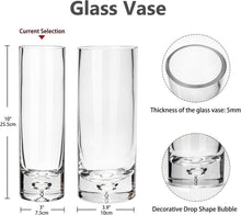 Kristallklare Dekovase 25cm Glas-Zylindervase für Hochzeit