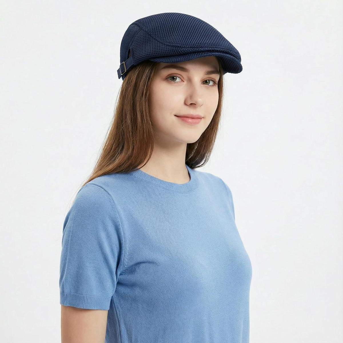 Unisex Baskenmütze Sommerhut Atmungsaktiv Blau