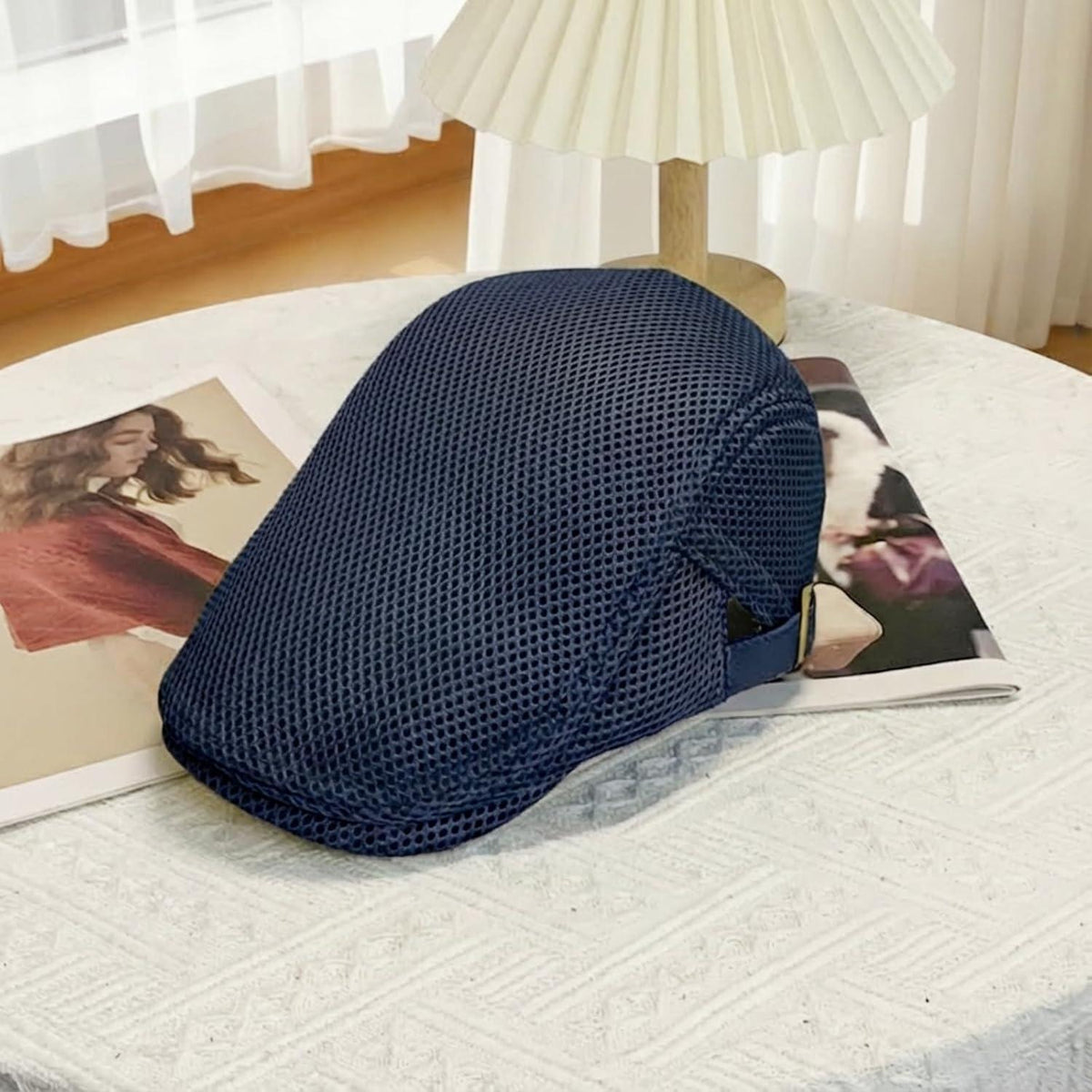 Unisex Baskenmütze Sommerhut Atmungsaktiv Blau