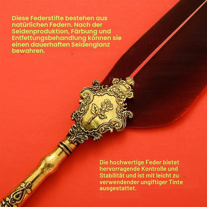 Kalligraphie Set für Anfänger mit Siegelwachs & 17 Federn