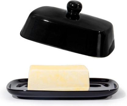Butterdose Keramik Schwarz Porzellan 250g