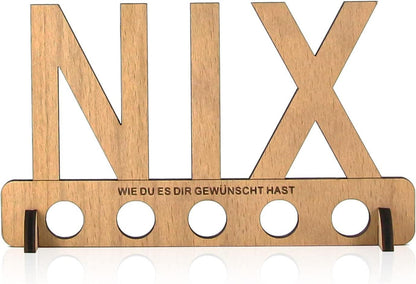 NIX Geldgeschenk Holz Dekoration Geburtstag DIY Idee 16x9.5cm