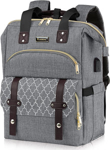 Schulrucksack Damen Teenager USB-Ladeanschluss Kapazität 17,3 Zoll