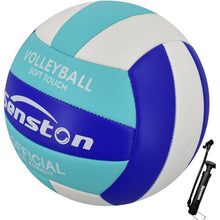 Wasserfester Volleyball Größe 5 mit Pumpe, Hellblau