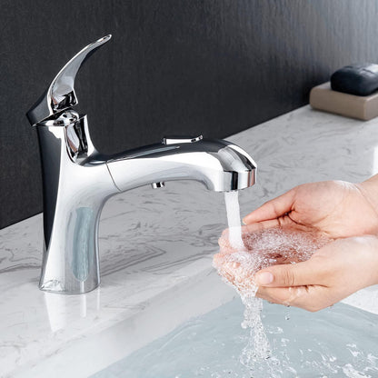 Ausziehbarer Wasserhahn Bad Chrom mit 3 Modi Spritze