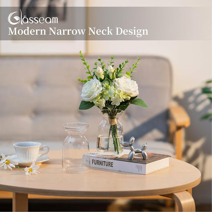 Klare Glasseam Glasvase für Tulpen, Deko Tischdeko & Wohnzimmer Home Deco