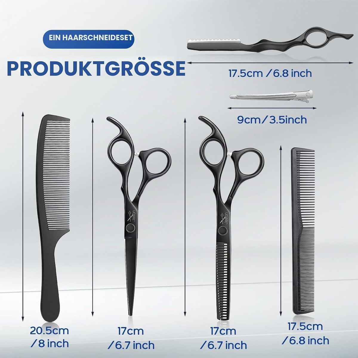 Friseurscheren Set Profi – Haarschneideschere & Effilierschere 6.5"
