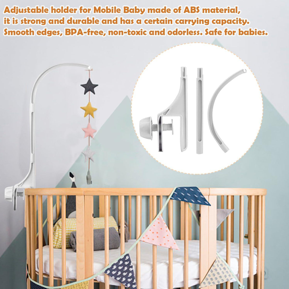 Baby Mobile Halterung Kinderbett Spielzeughalter Wickeltisch sichere