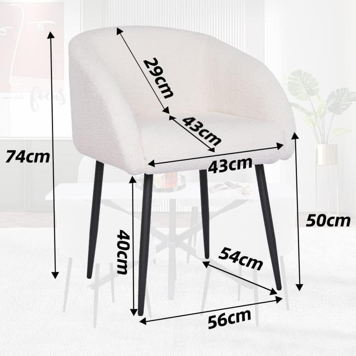 Mingone Loungesessel 2er Set – Modern & Bequem mit Lammwolle