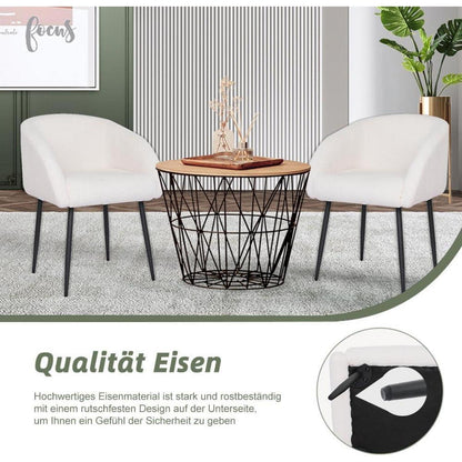 Mingone Loungesessel 2er Set – Modern & Bequem mit Lammwolle