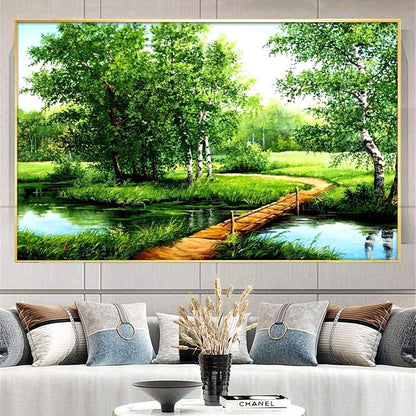 5D Diamant Malerei Landschaft DIY mit Zubehör 120x50cm
