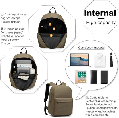 Stilvoller Schulrucksack wasserabweisend 15,4 Zoll Laptop