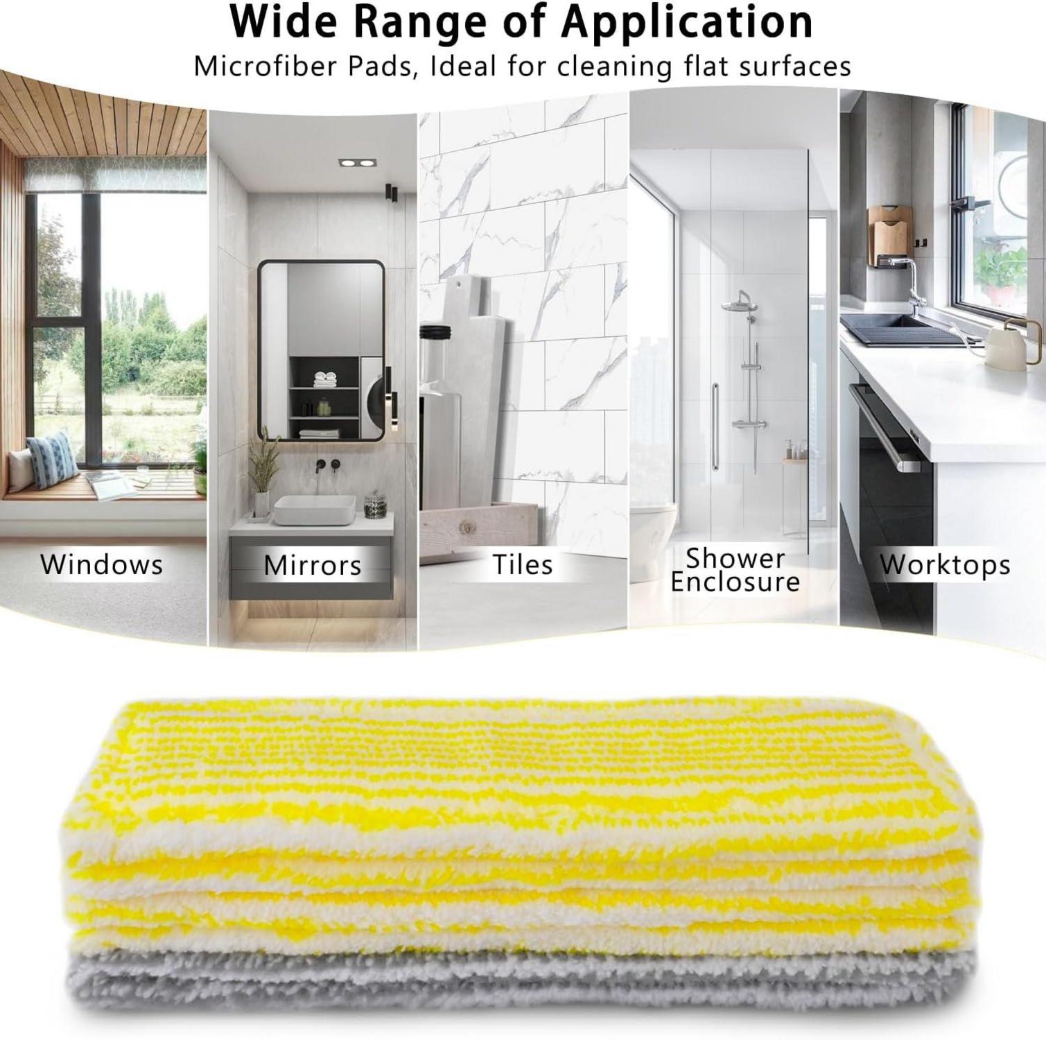 Wiseten Ersatz Wischmopp-Pads & Gummilippe Set für Kärcher