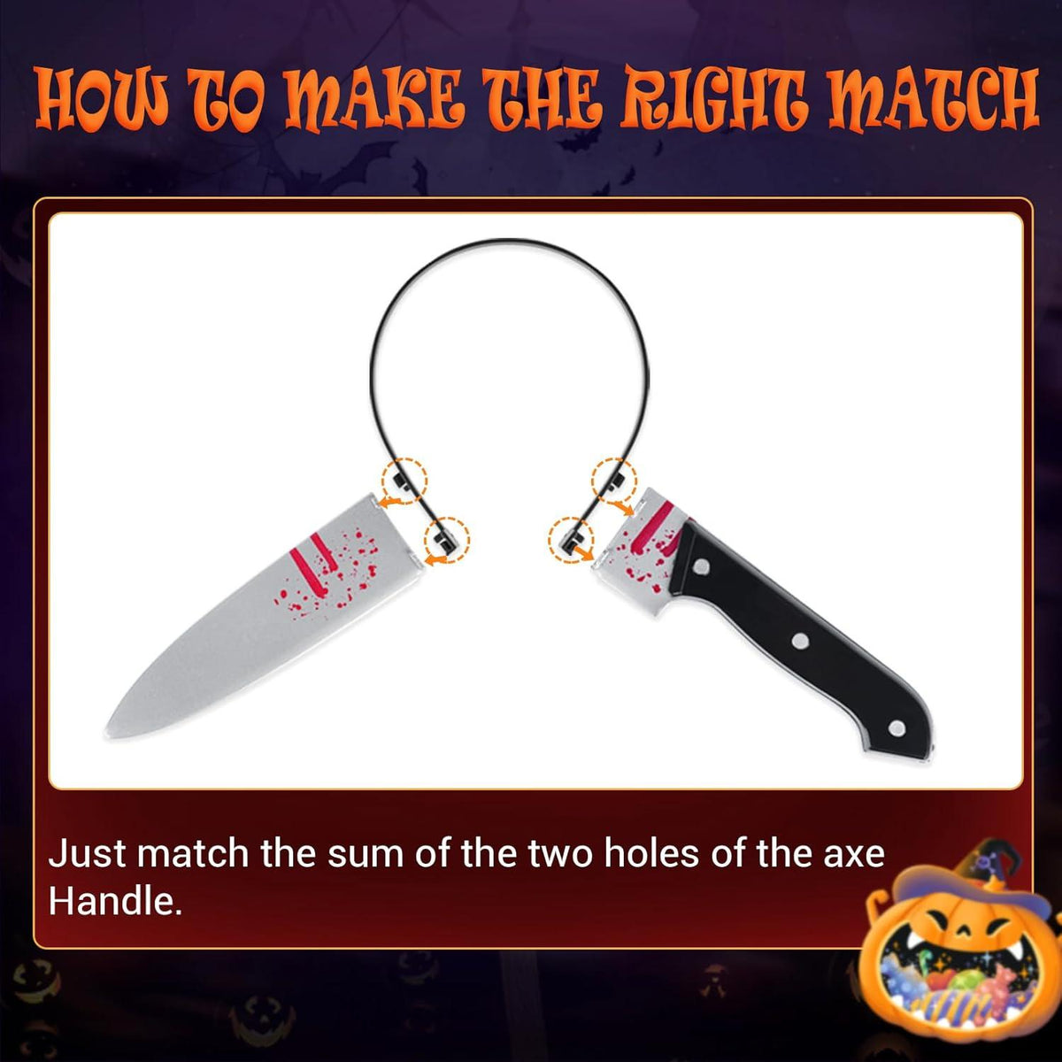Halloween Haarreif mit Messer für Damen und Herren