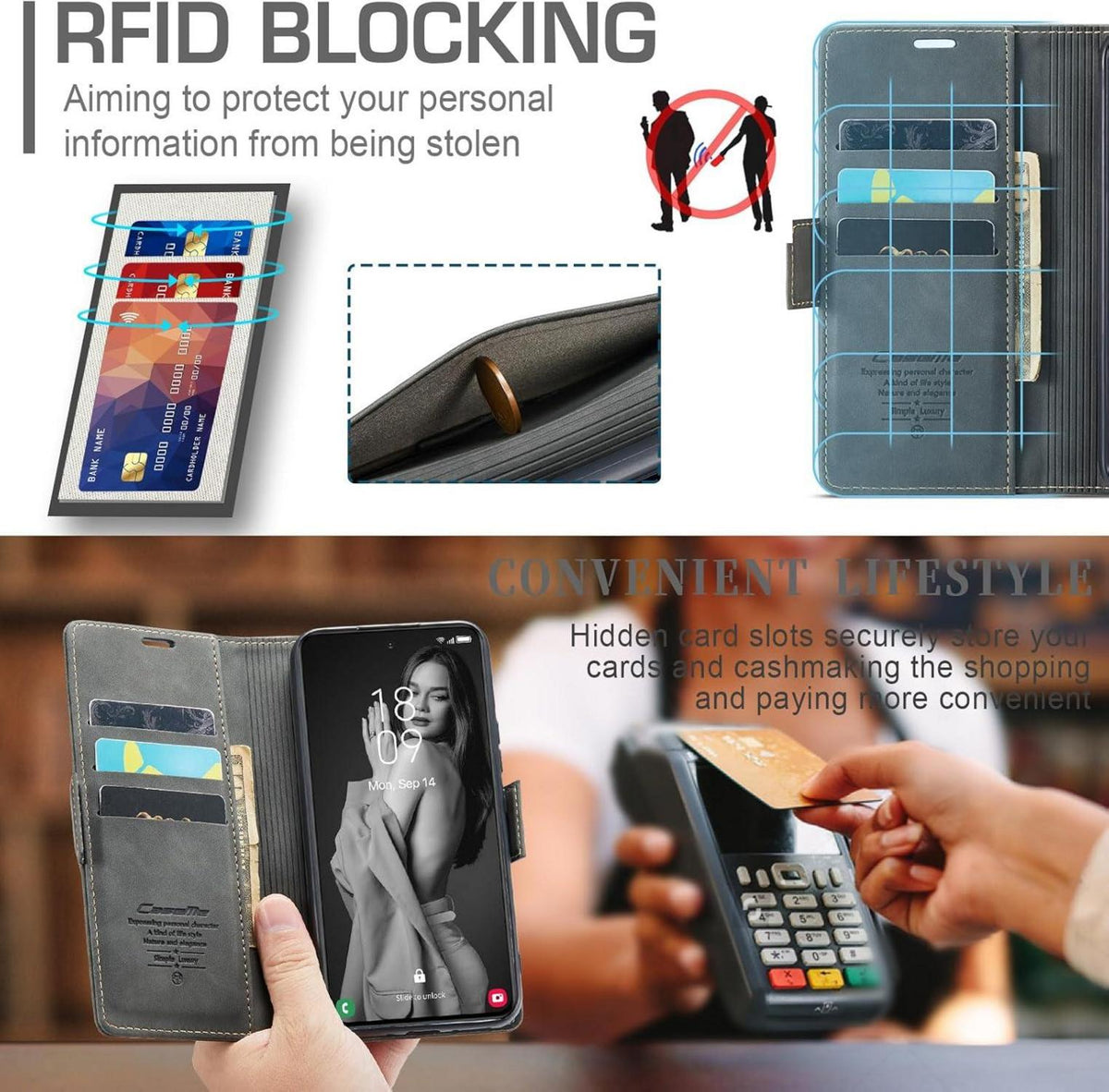 Samsung Galaxy S20 Hülle RFID Schutzhülle Premium Leder Flip