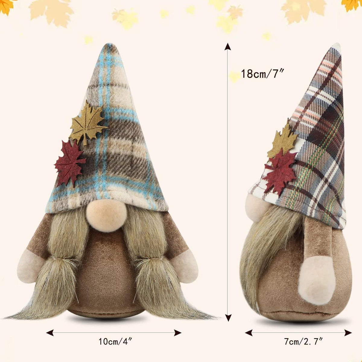 Herbst Wichtel Figuren Set Deko Zubehör Home Küche Brau Blau