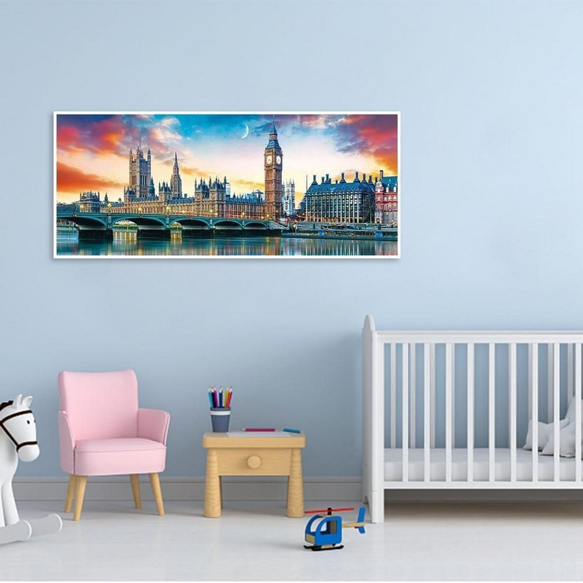 Diamant Painting London Brücke & Landschaft 110x50 cm