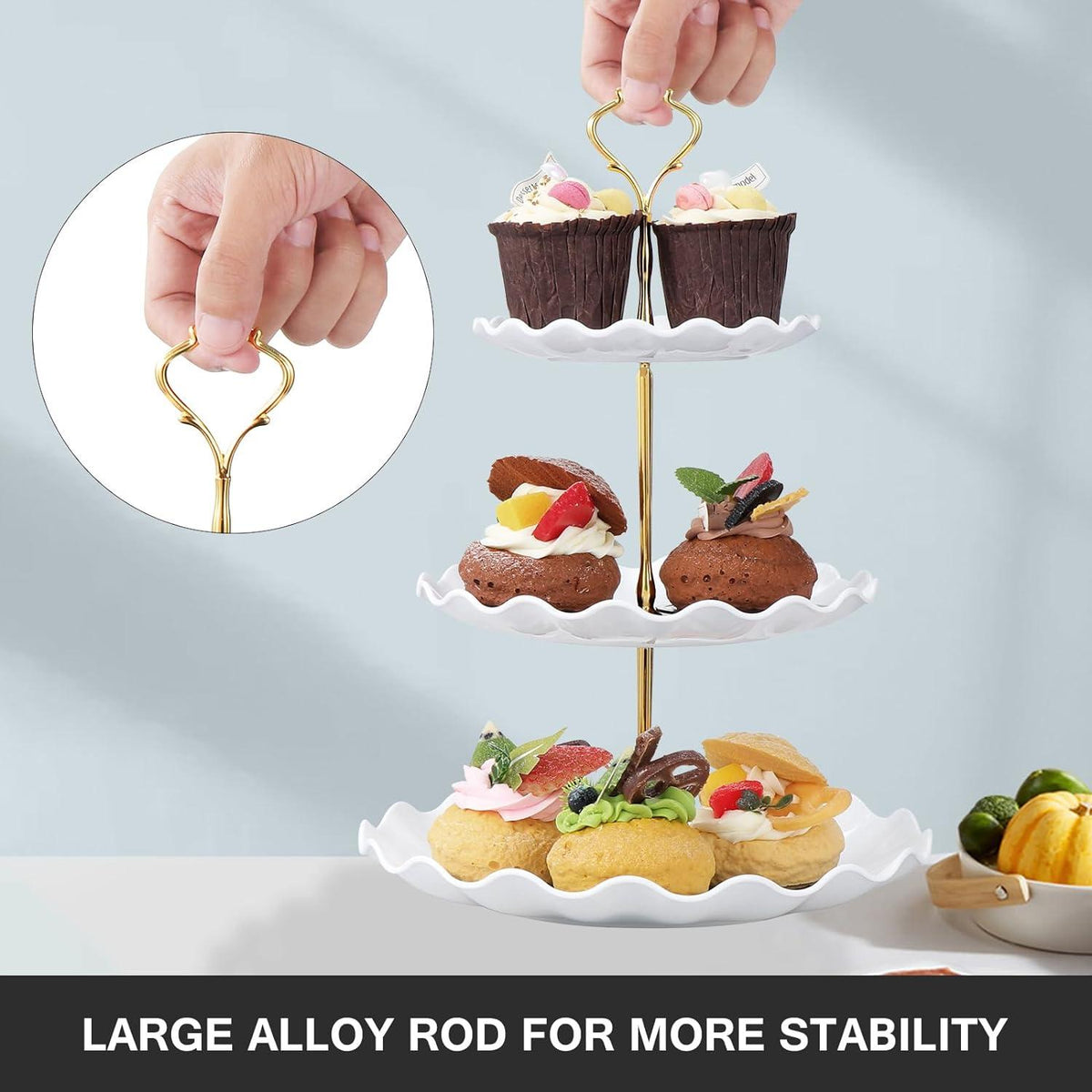3-stufiger Kuchenständer Cupcake Dessert Display Hochzeit Geburtstag