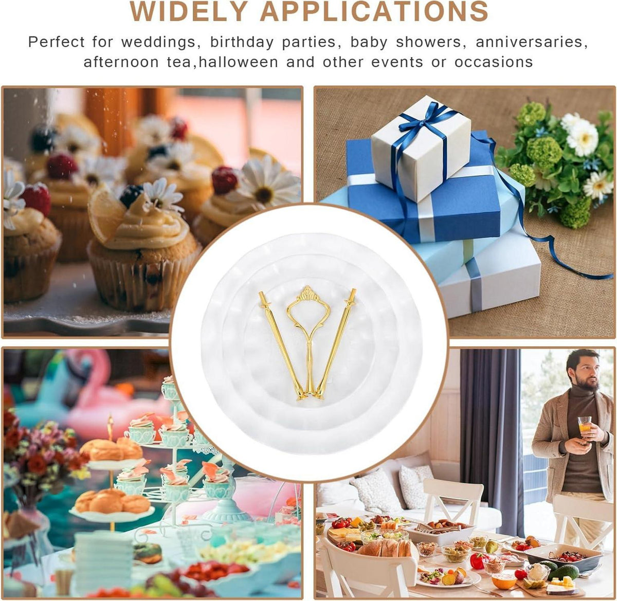 3-stufiger Kuchenständer Cupcake Dessert Display Hochzeit Geburtstag