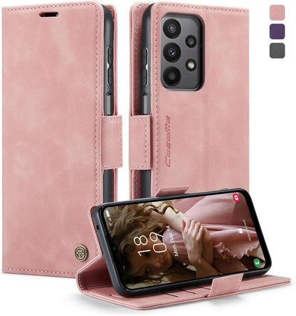 Samsung Galaxy A23 Handyhülle Premium Leder RFID Schutzhülle Flip Case