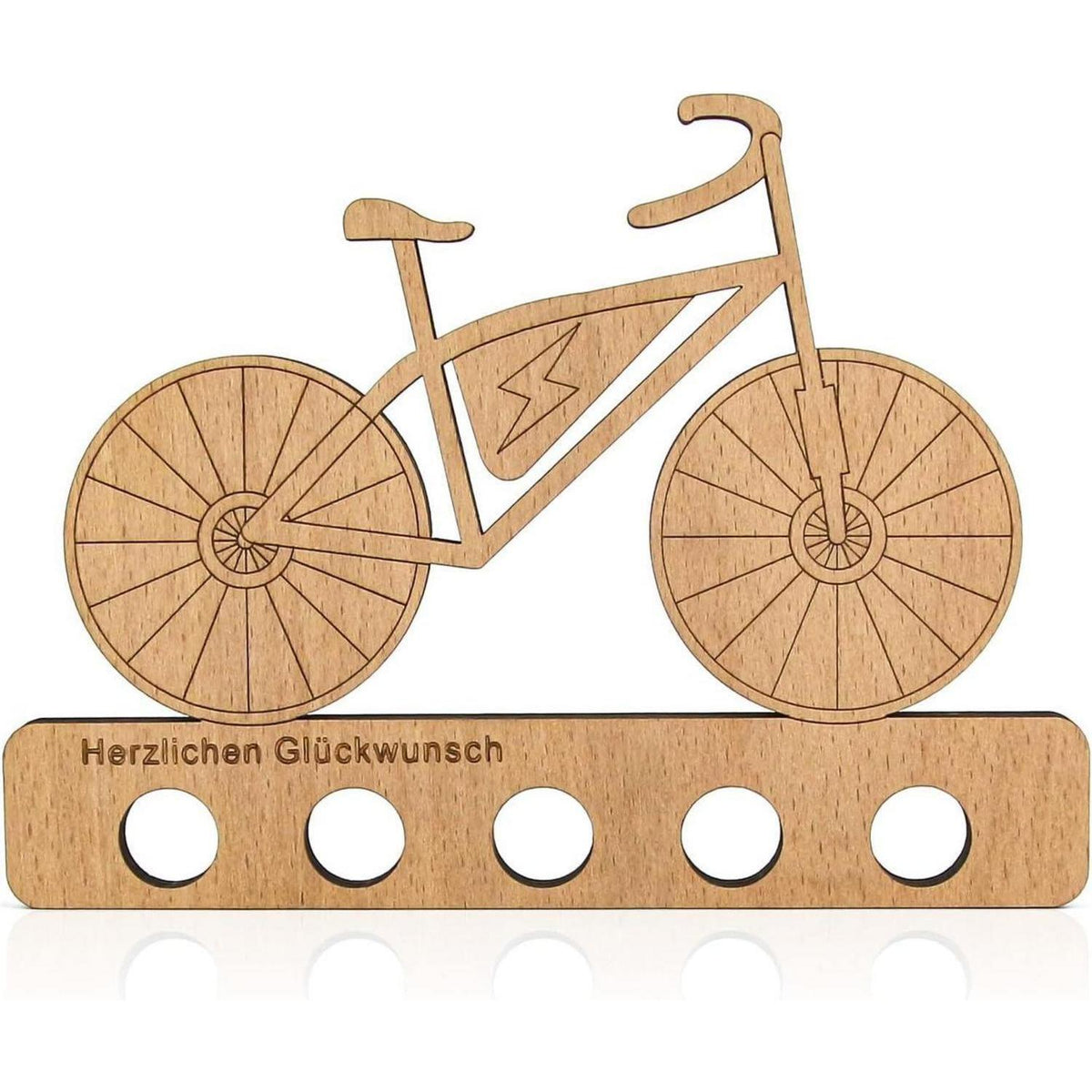 Geldgeschenk E-Bike Geburtstag Holzschild mit Ständer