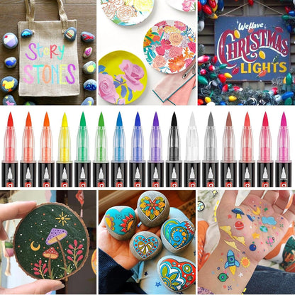 Acrylfarbe Stifte Set 48 Farben wasserfest für