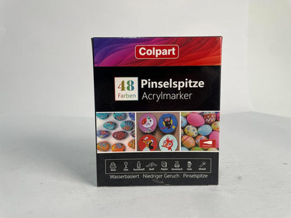 Acrylstifte für Steine 48 Farben wasserfest Marker Set Holz Keramik Glas Metall