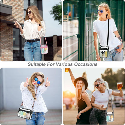 Transparente PVC Umhängetasche mit verstellbarem Riemen, wasserdicht