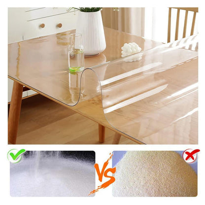 Transparente Tischdecke PVC 2mm – 140x80 cm, abwischbar