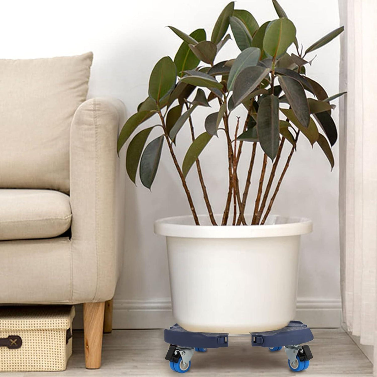 Pflanzenroller 2er-Set – Schwerlast, 360° drehbar, Ø 40-54cm