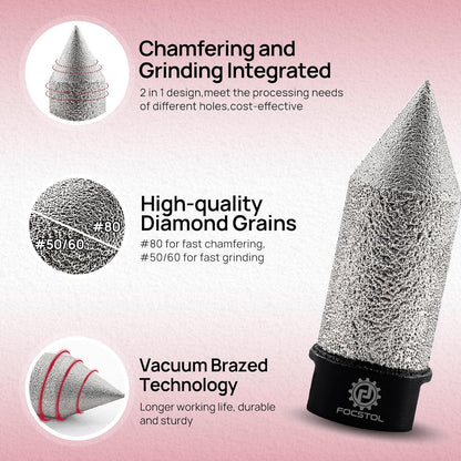 Diamant Fasenbohrer 20mm M14 für Winkelschleifer | Keramik Marmor Granit