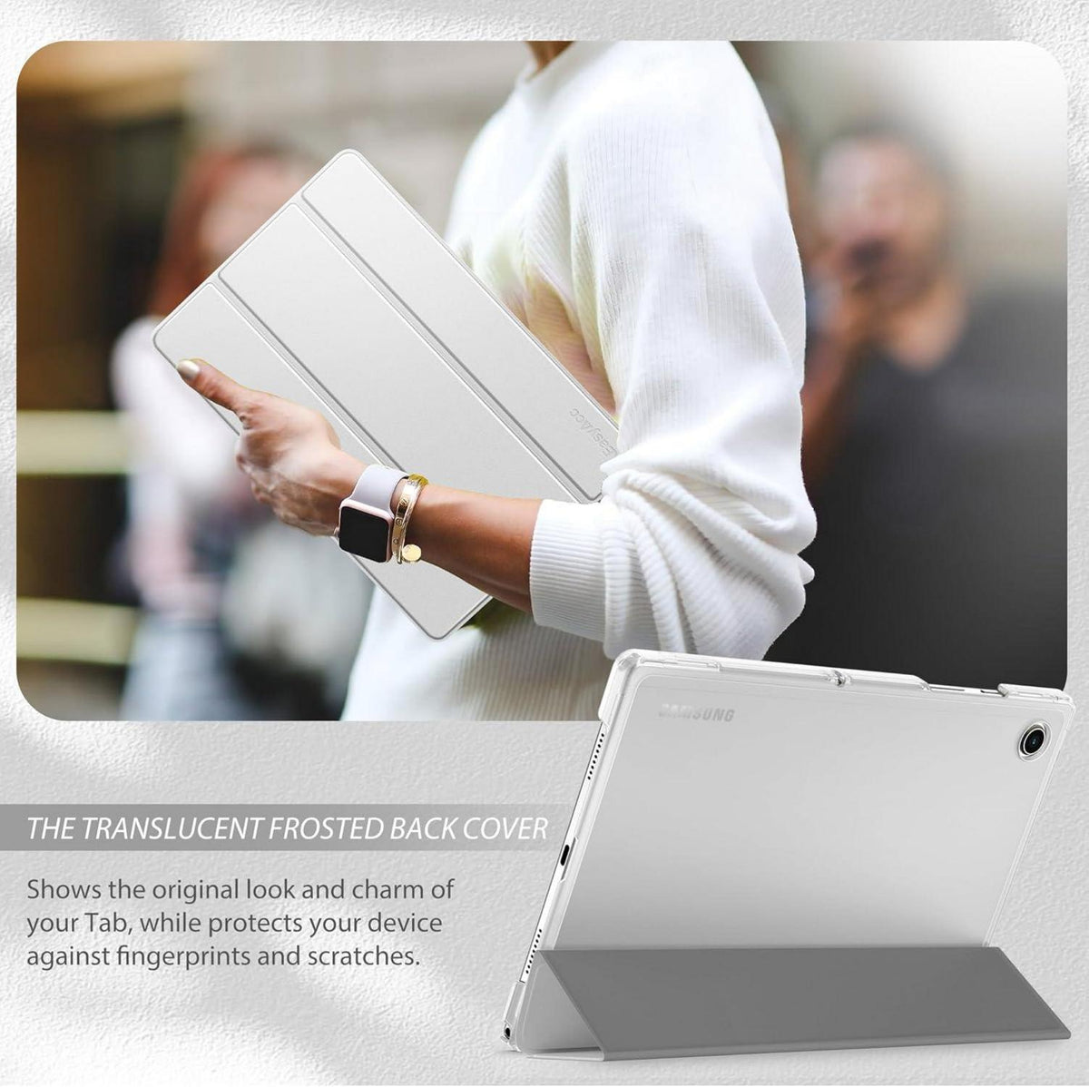 Samsung Galaxy Tab A8 Hülle 2022/2021 Ultra Dünn Transluzent Matt Silber