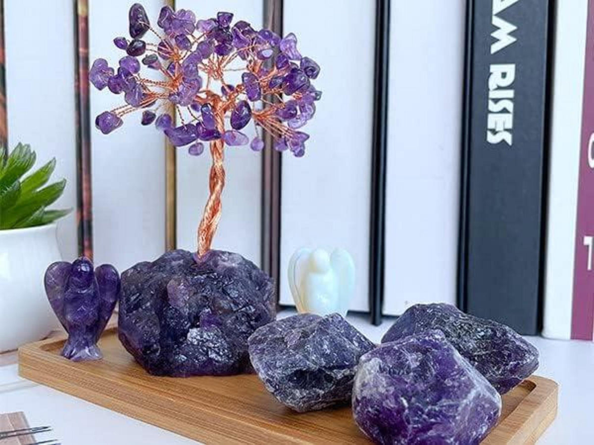 Amethyst Kristallbaum Feng Shui Natürlicher Edelsteine Deko Tree of
