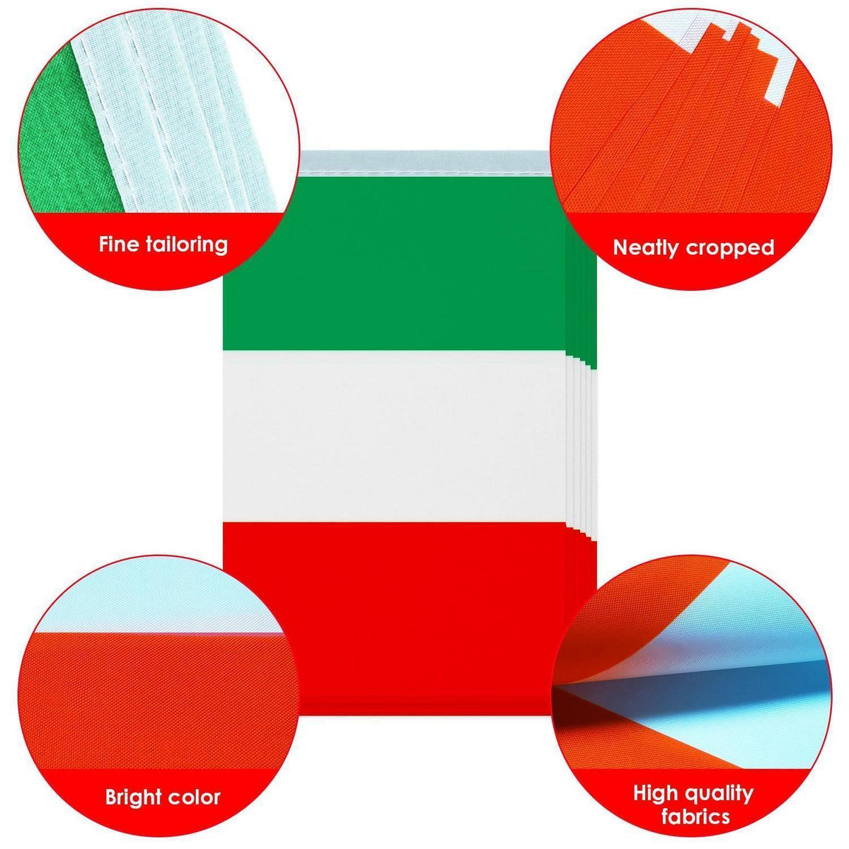 Italienische Wimpelkette 30 Flaggen – Party, WM, EM Deko